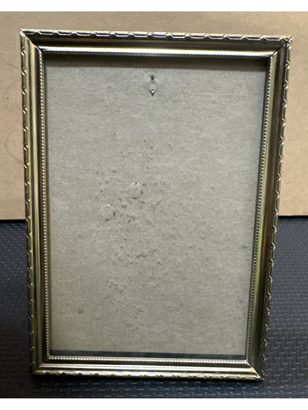 Vintage 5” X 7” Gold Toned Metal Picture Frame Free Standing | Wall Hang